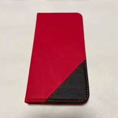 未使用 Android One S9 用 赤と黒 手帳型ケース