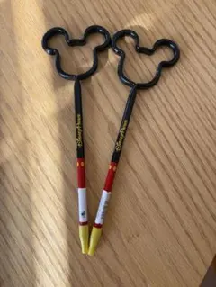 ディズニー ミッキーマウス型ペン 2本セット