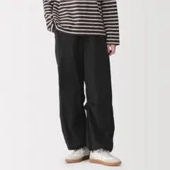 無印良品　撥水ユーティリティイージーワイドパンツ　Mサイズ　ブラック　新品