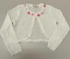 ミキハウス 花モチーフ カーディガン 100cm