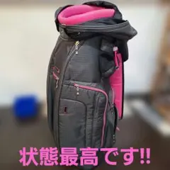 adidas ゴルフバッグ キャディバッグ ブラック ピンクのサムネイル