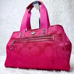 COACH Signature Pink Tote Bag Y2K rare