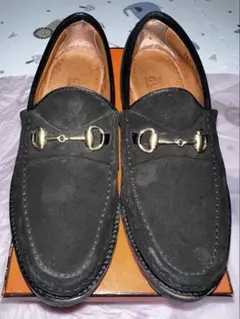 新品未使用✨GUCCI グッチ　ローファー　101 1422 スエード　ブラック GUCCI グッチ 靴 ホースビットローファー メンズ7ハーフ(約26.5