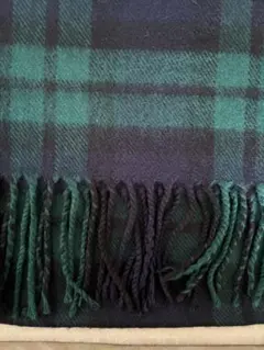 Ray BEAMS チェック柄 マフラー ネイビー/グリーン