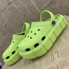 新品★レディース★キッズ★SSサイズ★撥水 厚底サボサンダル 緑