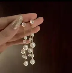 デザインピアス　パール