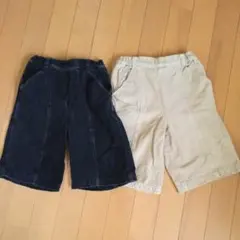 コムサイズム キッズ ハーフパンツ 2枚セット