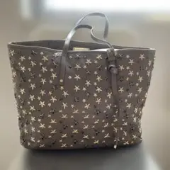 jimmy choo ジミーチュウ ターコイズブルー 星型スタッズ トートバッグ 