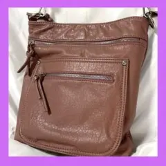 D.KELLY ショルダーバッグ ジッパーポケット付き 檜皮色 赤褐色