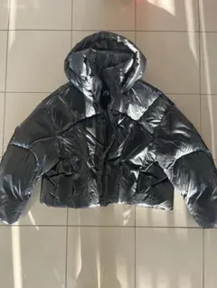 シルバー ダウンジャケット