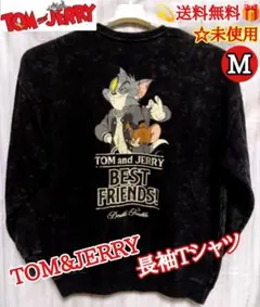 送料無料 未使用 トムとジェリー プリント ビッグシルエット 長袖Tシャツ
