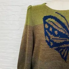 サイトウトヨコ チュニック ワンピース L ラメ バタフライ【1959‐29】