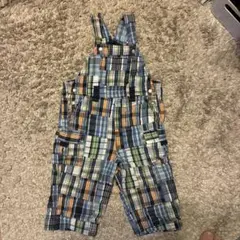 断捨離セール【80】チェック柄オーバーオール（ベビー服）