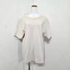 UNIQLO U メンズM ベージュ 半袖Tシャツ クルーネック シンプル 無地