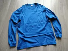 ÉDIFICE エディフィス ブルー 青 長袖カットソー ポケット付き サイズL