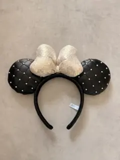 Disney ディズニー　ミニー カチューシャ　キルティング　パール
