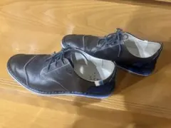 LANVIN en Bleu ダークグレー レースアップシューズ 27センチ
