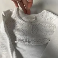 テータテート　80 フリル　ホワイト　カットソー