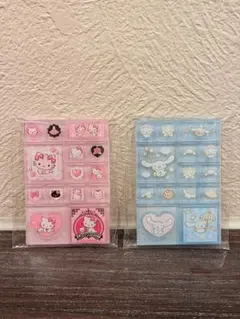 【正規品】ハローキティ マイメロディ トレーディングミニタイルシール２枚セット