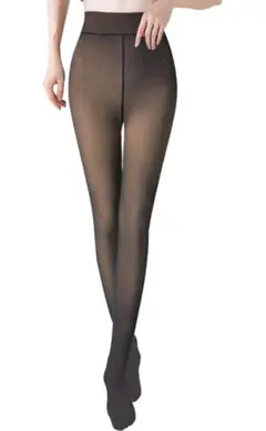 1 透け感 トレンカ レディース 裏起毛 タイツ・伸縮性 美脚美尻 極暖 発熱