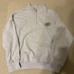 WEGO ハーフジップ グレー スウェット Never Be The Same