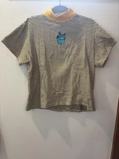 PUNYUS プニュズ ボーダー 半袖 Tシャツ 刺繍 モックネックのサムネイル