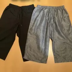 黒とグレーのショートパンツ・ハーフパンツ　LとMサイズ2枚セット