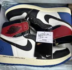 黒タグ付き jordan x union x fragment 27.5cm