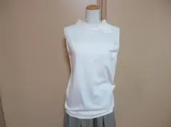 スカラップ布帛襟フリルタンクトップ