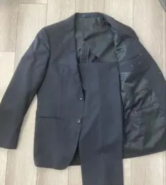 ビジネススーツ　ネイビー　上下セットアップ　サイズYA5 就活　ストライプ