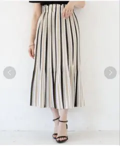 お値下げ❣️Loungedressラウンジドレス スカート　ストライプ　ロングのサムネイル