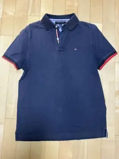 トミーヒルフィガー Tommy hilfiger ネイビー ポロシャツ 赤い袖