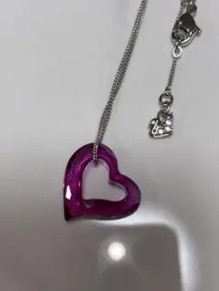 Swarovski スワロフスキー　ピンク　オープンハートネックレス