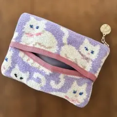 ラブラリーバイフェイラー　モフモフネコチャン　ティッシュポーチ