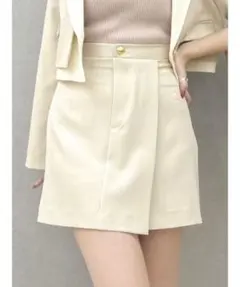 dazzlin レイヤーハイウエストミニスカート アイボリー