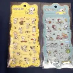 スヌーピー ぷくぷくぷっくりシール2種