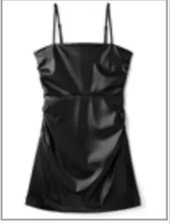 グレイル　サイドギャザーレザーキャミミニワンピース[k8890x]