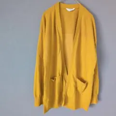 TIME AND TRU 【M(8-10)】 マスタード 長袖カーディガン 秋冬