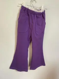 フレアパンツ　パープル