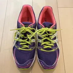 ASICS パトリオットランニングシューズ 紫 緑 25.5