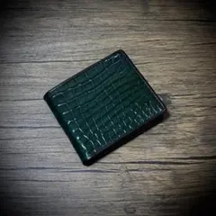 ポロサス　クロコダイル　マネークリップ　 オーダーメイド　折り財布　未使用に近い ポロサス クロコダイル マネークリップ オーダーメイド 折り財布 未