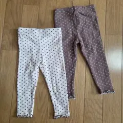 ドット柄、レギンス、スパッツ、2点セット
