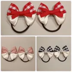 リボン ヘアゴムセット