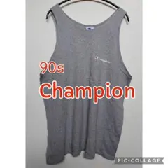 ■90s【Champion】ヴィンテージタンクトップ、90年代、Lサイズ、グレー