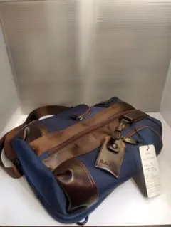 JFA×KIRIN ボストンバッグ 本革 ネイビー ブラック デッドストック