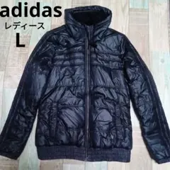 adidas　Lサイズ　アディダス　パテッドジャケット　ブラック　ダブルジップ
