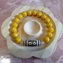 天然石 辰砂 天珠付ブレスレット