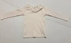 リブ編みフリル付きトップス 90