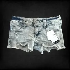 【未使用】00s y2k クラッシュ加工 デニム ミニスカート ギャル 平成