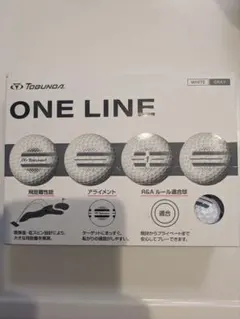TOBUNDA ONE LINE ゴルフボール ホワイト グレーのサムネイル